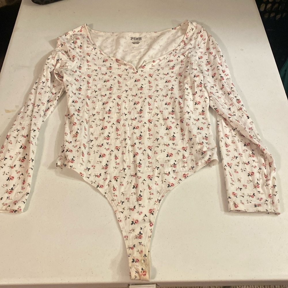 PINK long sleeve body suit